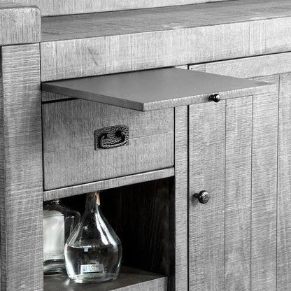 80" Grey Basement Bar Counter Server-Home Bar Islands-Sunny D-LOOMLAN