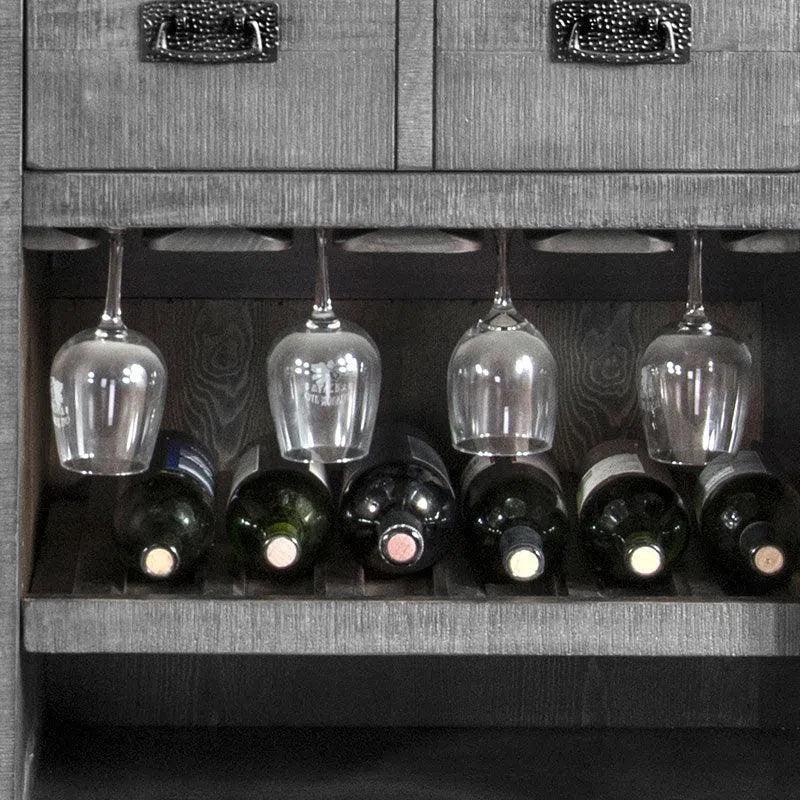 80" Grey Basement Bar Counter Server-Home Bar Islands-Sunny D-LOOMLAN