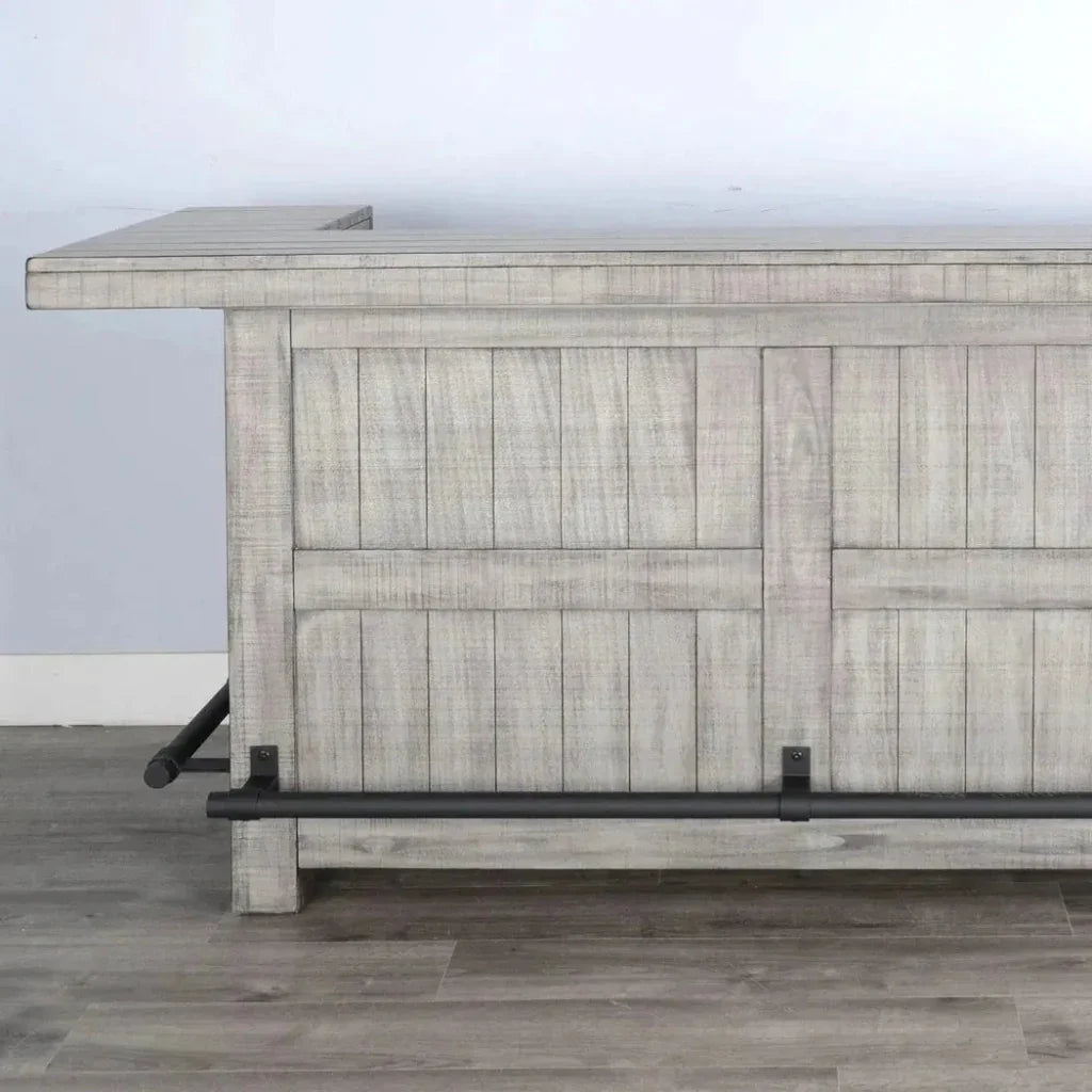 80" Grey Basement Bar Counter Server-Home Bar Islands-Sunny D-LOOMLAN