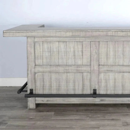 80" Grey Basement Bar Counter Server-Home Bar Islands-Sunny D-LOOMLAN