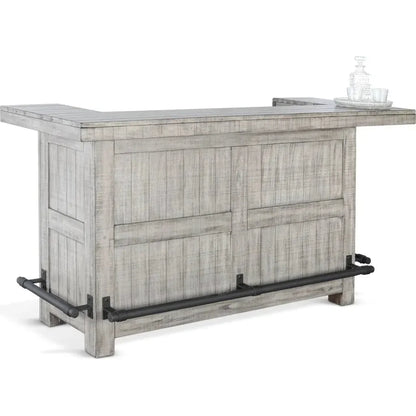 80" Grey Basement Bar Counter Server-Home Bar Islands-Sunny D-LOOMLAN