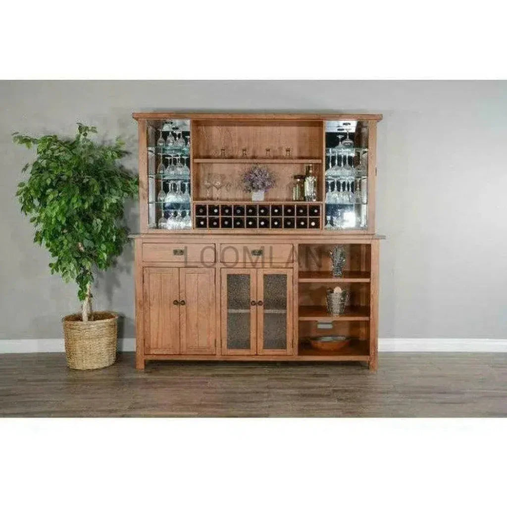 80x80" Buffet With Hatch Wine Rack - LOOMLAN - Sunny D - Buffets & Curios