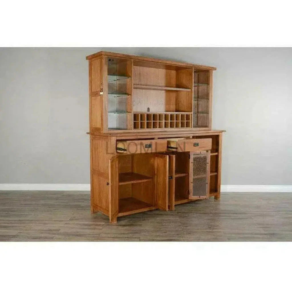 80x80" Buffet With Hatch Wine Rack - LOOMLAN - Sunny D - Buffets & Curios