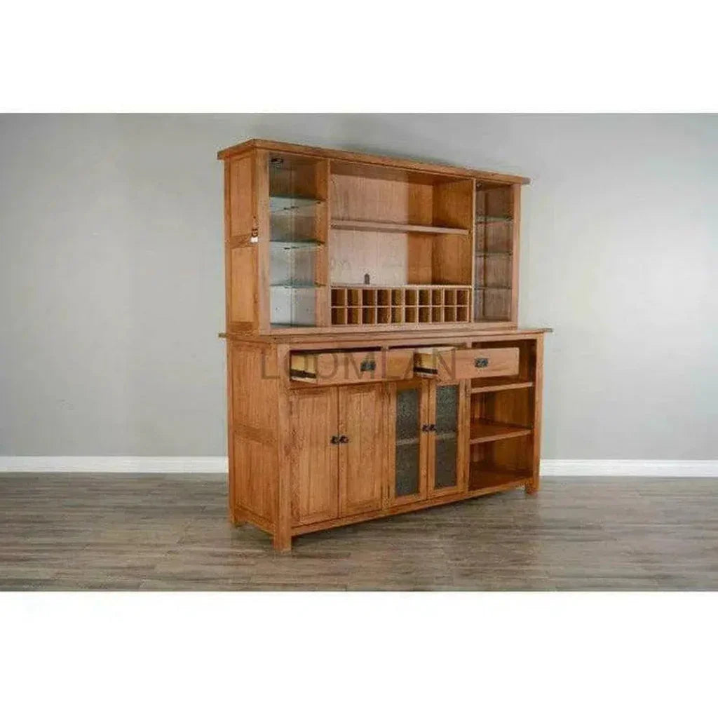 80x80" Buffet With Hatch Wine Rack - LOOMLAN - Sunny D - Buffets & Curios