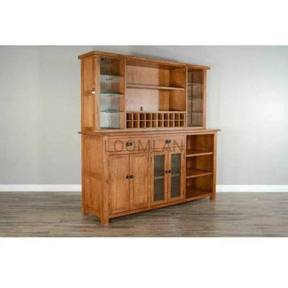 80x80" Buffet With Hatch Wine Rack - LOOMLAN - Sunny D - Buffets & Curios