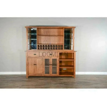 80x80" Buffet With Hatch Wine Rack - LOOMLAN - Sunny D - Buffets & Curios