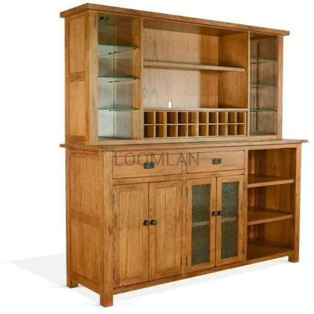 80x80" Buffet With Hatch Wine Rack - LOOMLAN - Sunny D - Buffets & Curios