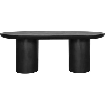 83 in Outdoor Dining Table Black Concrete-Outdoor Dining Tables-Moe's Home-LOOMLAN