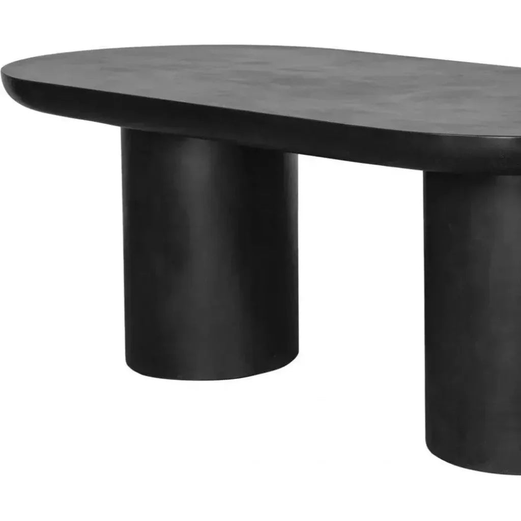 83 in Outdoor Dining Table Black Concrete-Outdoor Dining Tables-Moe's Home-LOOMLAN