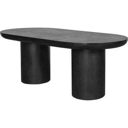 83 in Outdoor Dining Table Black Concrete-Outdoor Dining Tables-Moe's Home-LOOMLAN