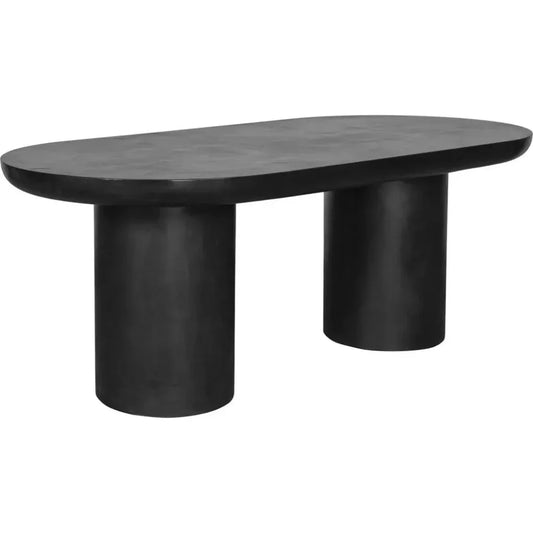 83 in Outdoor Dining Table Black Concrete-Outdoor Dining Tables-Moe's Home-LOOMLAN