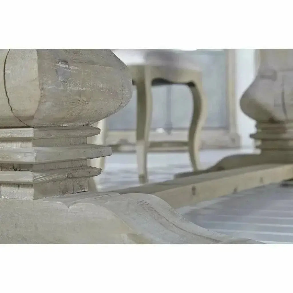 84-120" Pine Reclaimed Wood Extendable Dining Table-Dining Tables-Essentials For Living-LOOMLAN