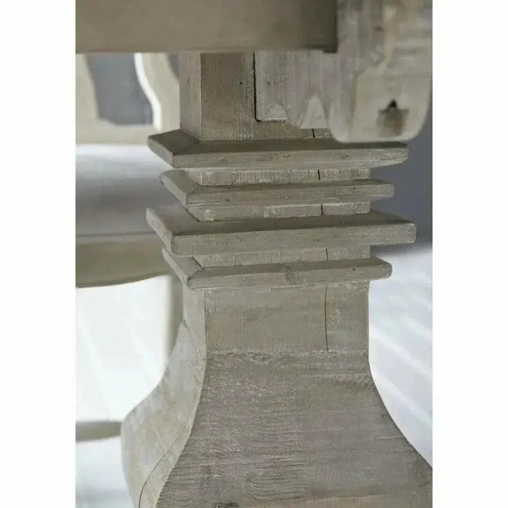 84-120" Pine Reclaimed Wood Extendable Dining Table-Dining Tables-Essentials For Living-LOOMLAN