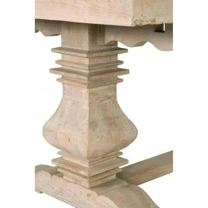 84-120" Pine Reclaimed Wood Extendable Dining Table-Dining Tables-Essentials For Living-LOOMLAN