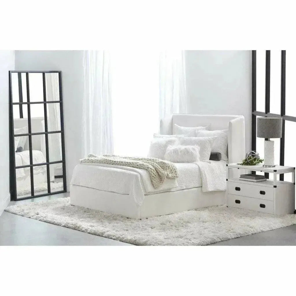 85" Black Grid Floor Mirror Extra Large Leaner-Floor Mirrors-Essentials For Living-LOOMLAN