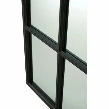 85" Black Grid Floor Mirror Extra Large Leaner-Floor Mirrors-Essentials For Living-LOOMLAN