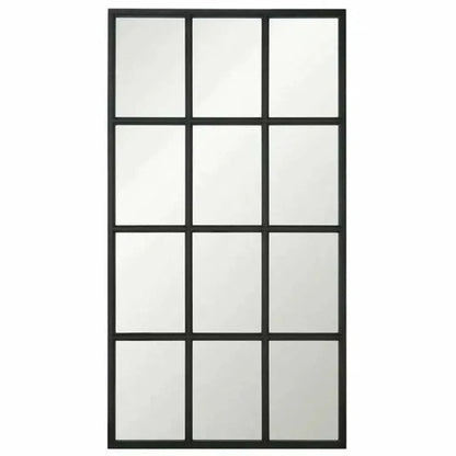 85" Black Grid Floor Mirror Extra Large Leaner-Floor Mirrors-Essentials For Living-LOOMLAN