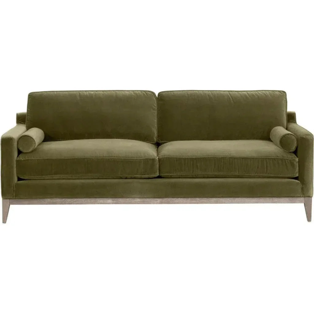 86" Parker Post Wood Olive Modern Sofa - LOOMLAN - Essentials For Living - Sofas & Loveseats