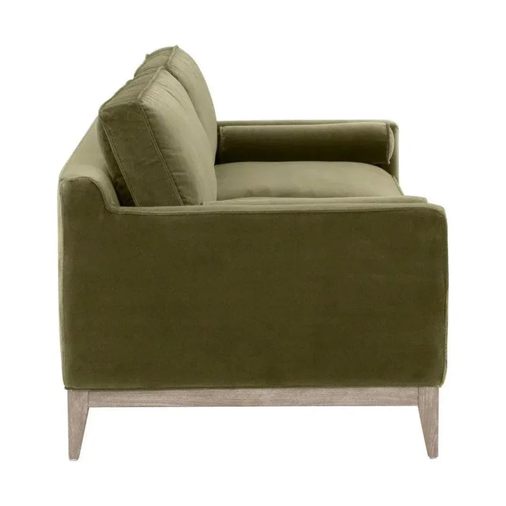 86" Parker Post Wood Olive Modern Sofa - LOOMLAN - Essentials For Living - Sofas & Loveseats