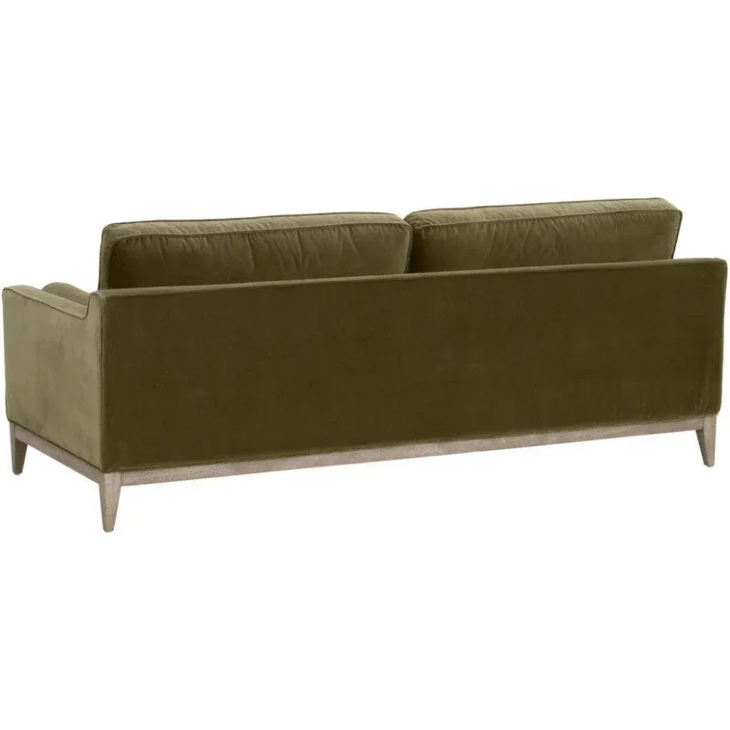 86" Parker Post Wood Olive Modern Sofa - LOOMLAN - Essentials For Living - Sofas & Loveseats