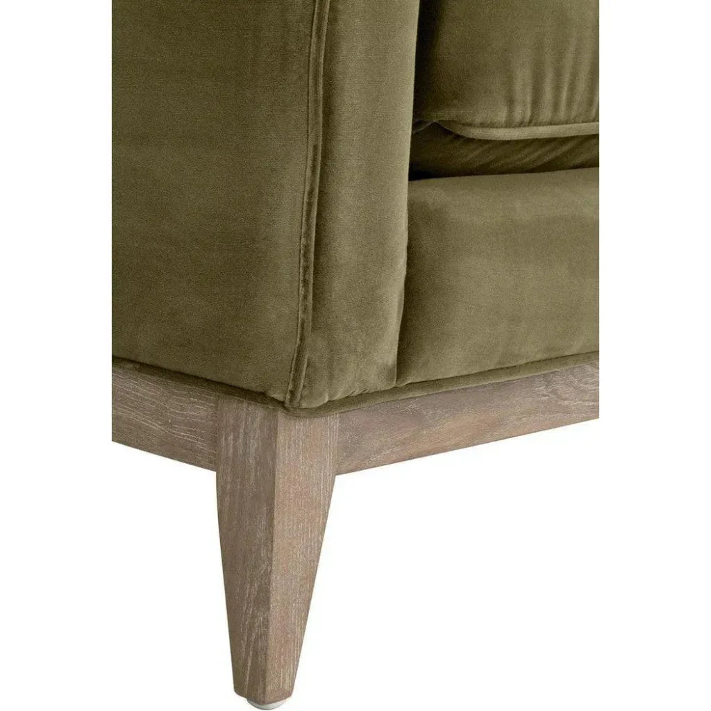 86" Parker Post Wood Olive Modern Sofa - LOOMLAN - Essentials For Living - Sofas & Loveseats
