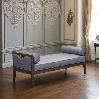 Beacon Hill Leather Bolster Pillows Bedroom Bench