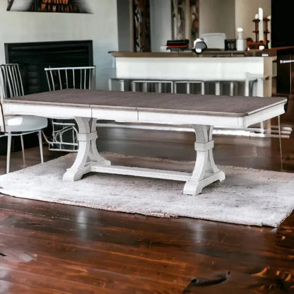 94" Two Tone Extending Trestle Dining Table Sonoma-Dining Tables-Panama Jack-LOOMLAN