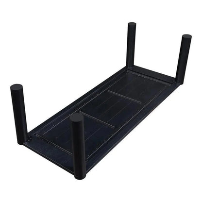 96" Solid Wood Black Rectangular Post Dining Table-Dining Tables-Moe's Home-LOOMLAN