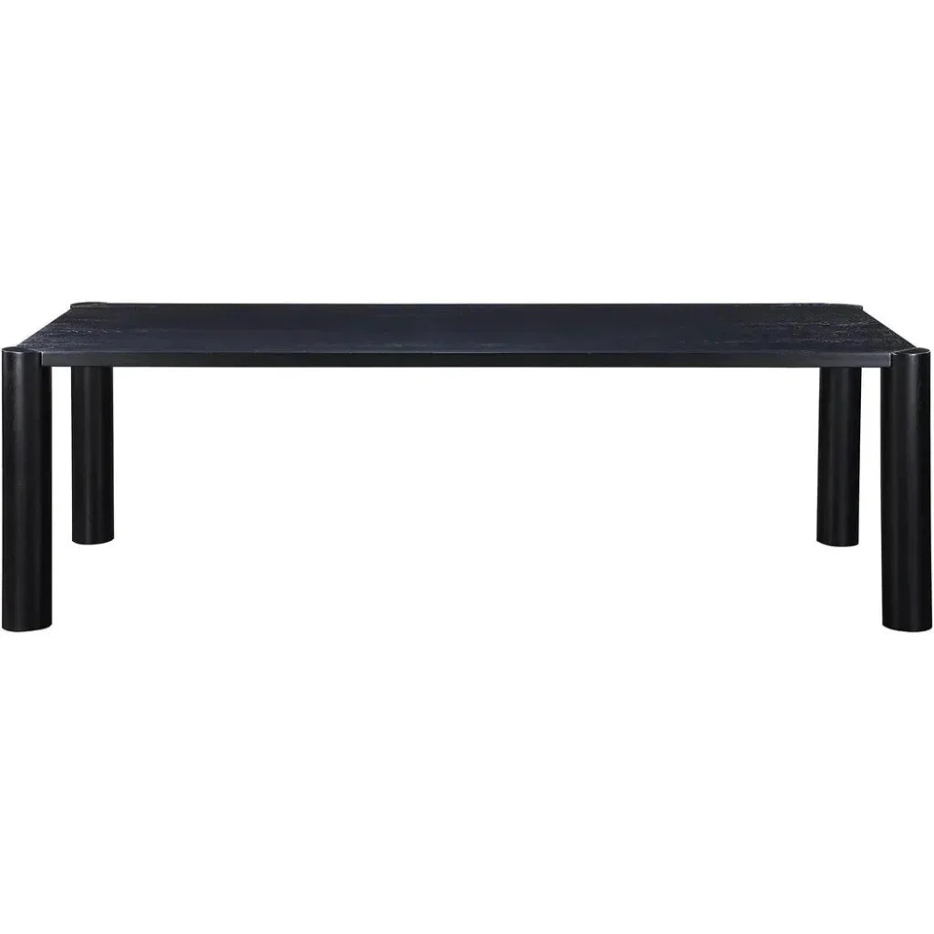 96" Solid Wood Black Rectangular Post Dining Table-Dining Tables-Moe's Home-LOOMLAN