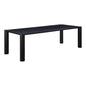 96" Solid Wood Black Rectangular Post Dining Table-Dining Tables-Moe's Home-LOOMLAN
