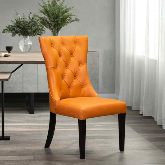 Reid Leather Luxury Style Dining Chair