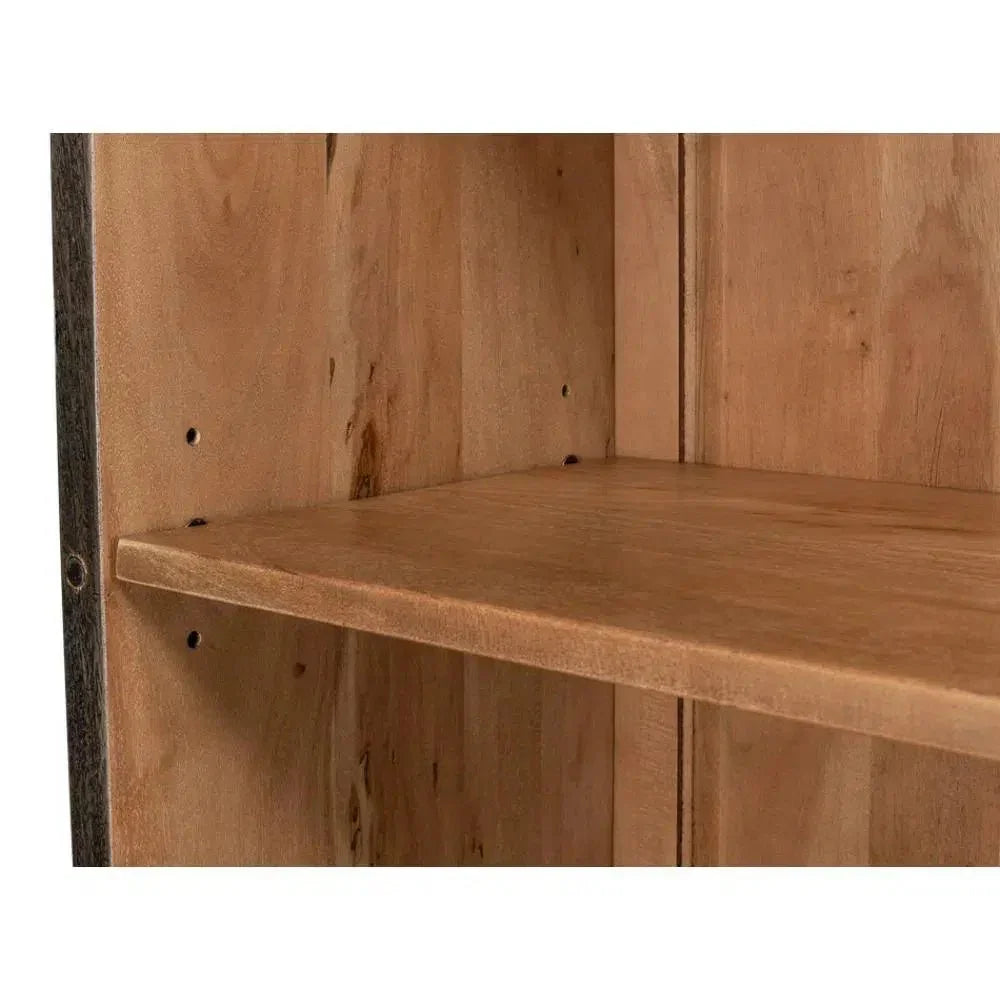 A Gem Handle Display Cabinet Glass Doors Right Grey - LOOMLAN - Sarreid - Bookcases