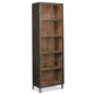 A Gem Handle Display Cabinet Glass Doors Right Grey - LOOMLAN - Sarreid - Bookcases