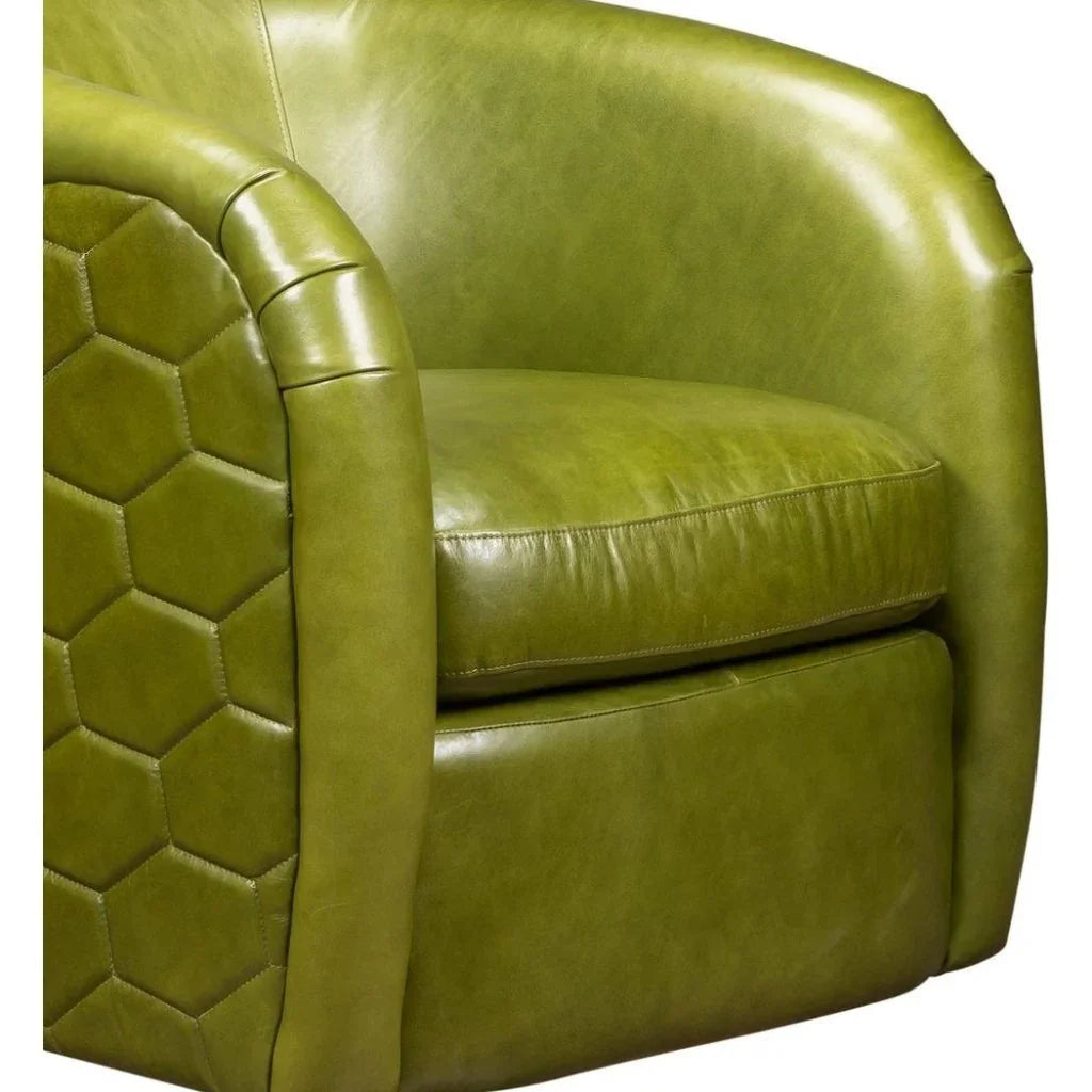 A'Buzz Leather Modern Design Swivel Chair - LOOMLAN - Olivia + Quinn - Club Chairs