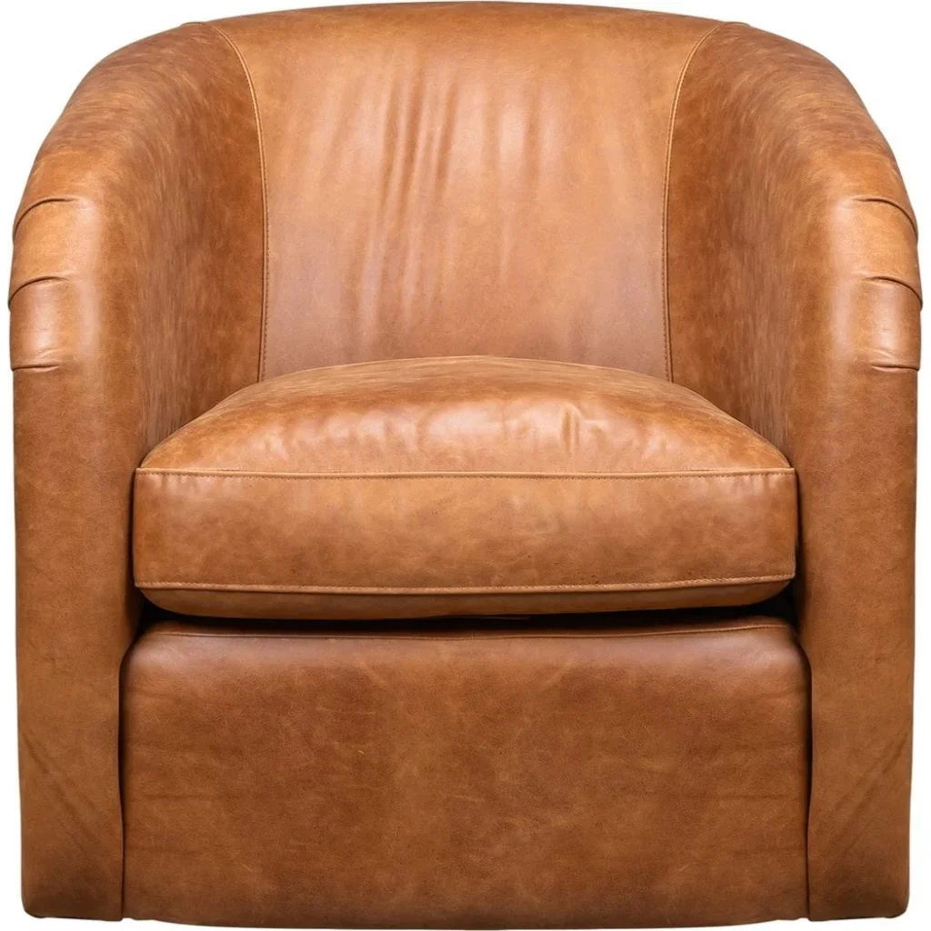 A'Buzz Leather Modern Design Swivel Chair - LOOMLAN - Olivia + Quinn - Club Chairs