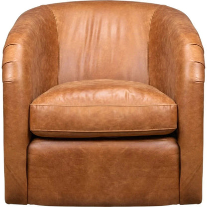 A'Buzz Leather Modern Design Swivel Chair - LOOMLAN - Olivia + Quinn - Club Chairs