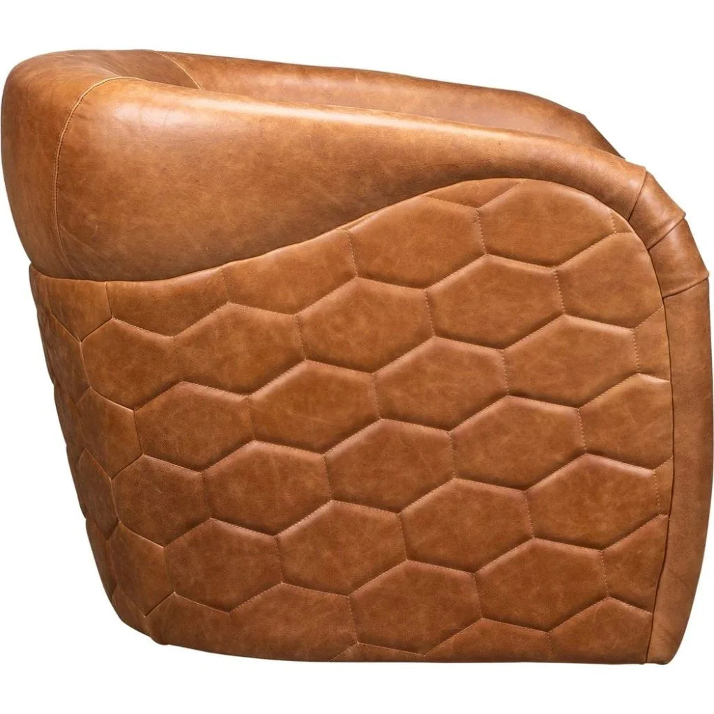 A'Buzz Leather Modern Design Swivel Chair - LOOMLAN - Olivia + Quinn - Club Chairs