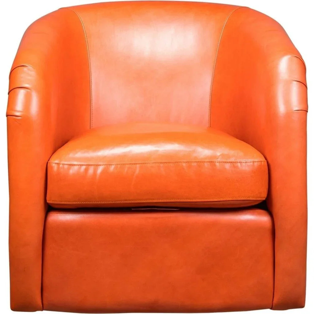 A'Buzz Leather Modern Design Swivel Chair - LOOMLAN - Olivia + Quinn - Club Chairs