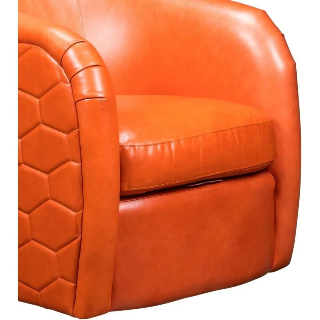 A'Buzz Leather Modern Design Swivel Chair - LOOMLAN - Olivia + Quinn - Club Chairs