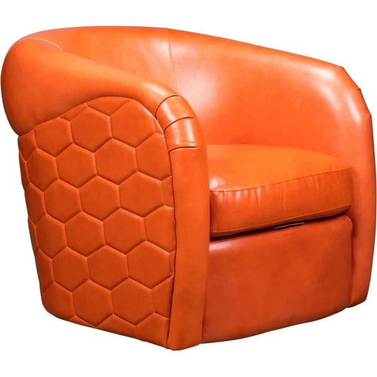 A'Buzz Leather Modern Design Swivel Chair - LOOMLAN - Olivia + Quinn - Club Chairs