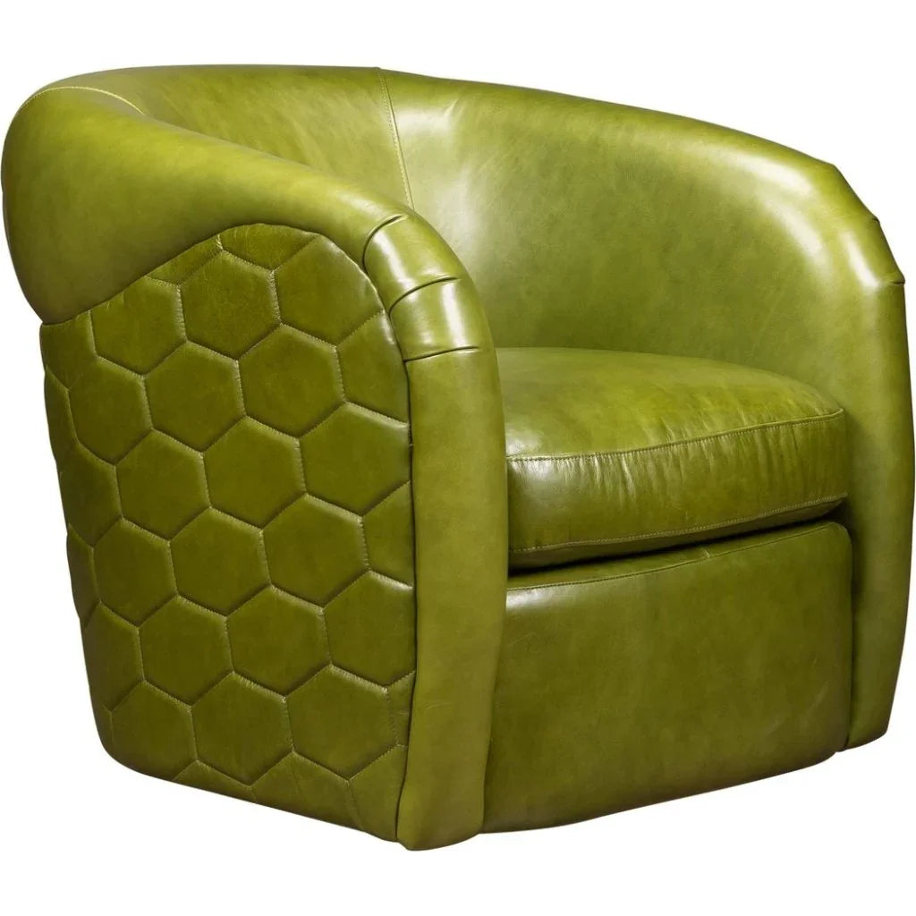 A'Buzz Leather Modern Design Swivel Chair - LOOMLAN - Olivia + Quinn - Club Chairs