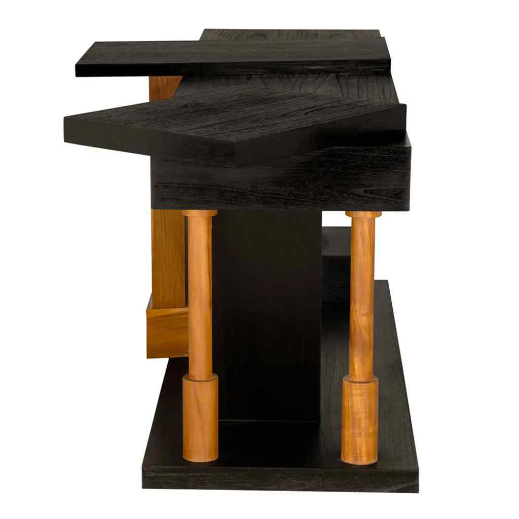 Fleming Wooden Black Console Table