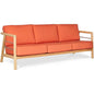 Aalto 86 - inch Teak Deep Outdoor Couch Sunbrella Cushion - LOOMLAN - HiTeak - Outdoor Sofas & Loveseats