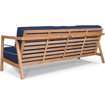 Aalto 86 - inch Teak Deep Outdoor Couch Sunbrella Cushion - LOOMLAN - HiTeak - Outdoor Sofas & Loveseats