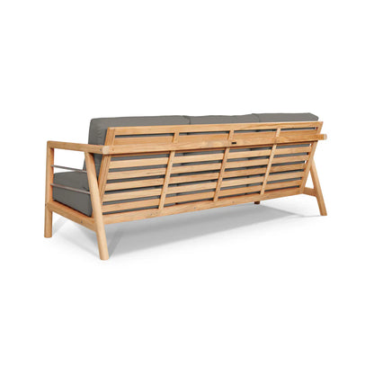 Aalto 86-inch Teak Deep Outdoor Couch Sunbrella Cushion