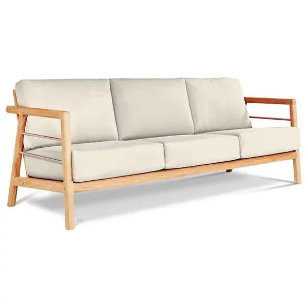 Aalto 86 - inch Teak Deep Outdoor Couch Sunbrella Cushion - LOOMLAN - HiTeak - Outdoor Sofas & Loveseats