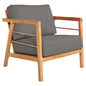Aalto Teak Deep Outdoor Club Chair Sunbrella Cushion-Outdoor Accent Chairs-HiTeak-Charcoal-LOOMLAN