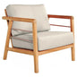Aalto Teak Deep Outdoor Club Chair Sunbrella Cushion-Outdoor Accent Chairs-HiTeak-Canvas-LOOMLAN