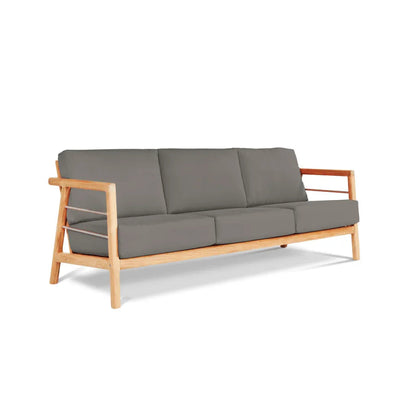 Aalto Teak Patio Deep Sofa Set with Sunbrella 4PC - LOOMLAN - HiTeak - Outdoor Sofas & Loveseats
