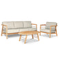 Aalto Teak Patio Deep Sofa Set with Sunbrella 4PC - LOOMLAN - HiTeak - Outdoor Sofas & Loveseats